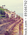 Coast of Majorca with wine fields and the sea 89166792