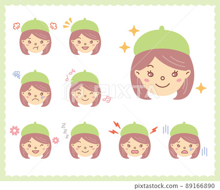 Emotions of women's emotions Face icon set 54 Emotions of women's emotions Face icon set 54 89166890