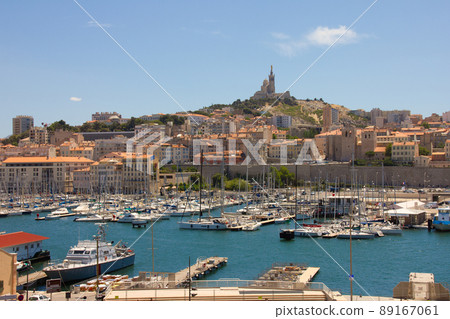 Marseille harbour port city skyline, Marseille, France 89167061