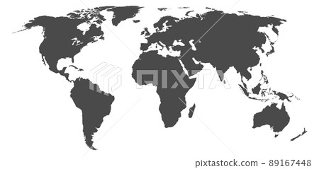 World map. Flat planet earth view. Worldmap template World map. Flat planet earth view. Worldmap template 89167448