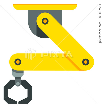 Manufacture arm device icon. Factory mechanic equipment 89167511