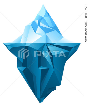 Iceberg icon. Low poly ice mountain logo Iceberg icon. Low poly ice mountain logo 89167513