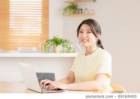 遠程辦公的年輕女子 89168400