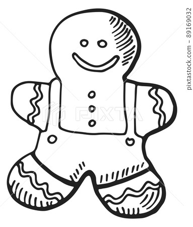 Gingerbread man cookie. Traditional winter holidays biscuit 89169032