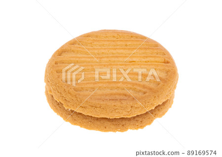 butter round cookie isolated butter round cookie isolated 89169574