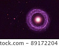 Pink space nebula. Elements of this image furnished by NASA 89172204