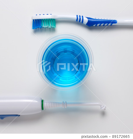 Dental hygiene. Toothbrush, mouthwash, oral irrigator. Dental hygiene. Toothbrush, mouthwash, oral irrigator. 89172665
