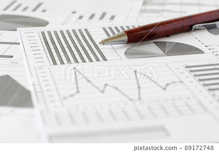 Business analytics, graphs and charts. A schematic drawing on paper. Pen Business analytics, graphs and charts. A schematic drawing on paper. Pen 89172748