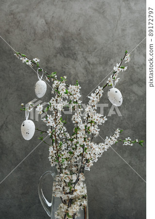 Bouquet of blooming cherry twigs Bouquet of blooming cherry twigs 89172797