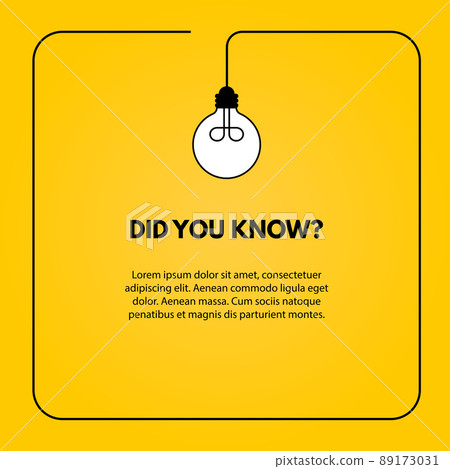 Did you know interesting fact Vector Illustration. 89173031