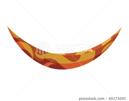 Hammock colorful. Summer recreation, relaxing, sleeping or resting accessory. Hanging fabric rope swinging. Modern relax decoration 89173085