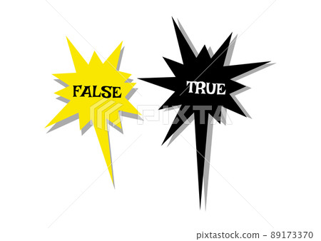 False and true speech cloud icon vector set. False and true speech cloud icon vector set. 89173370