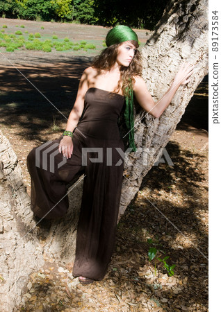 beautiful woman in the forest beautiful woman in the forest 89173584