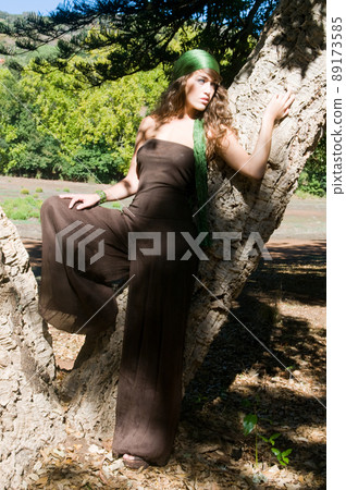 beautiful woman in the forest beautiful woman in the forest 89173585