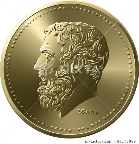 Greek gold coin 50 drachmas Solon Greek gold coin 50 drachmas Solon 89173959