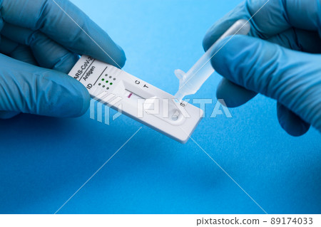 Negative test result by using rapid test device for COVID-19. Negative test result by using rapid test device for COVID-19. 89174033