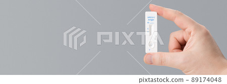 Corona virus antigen fast test. Lab card kit test for COVID-19. 89174048