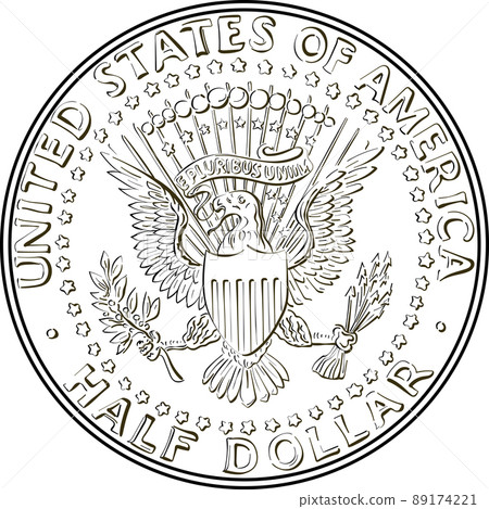 Vector United States coin Half dollar 89174221