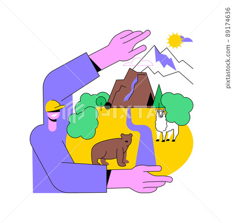 National parks creation abstract concept vector illustration. Tourist destination, environment preservation, natural park, recreational area creation, hiking trail creation abstract metaphor. National parks creation abstract concept vector illustration. Tourist destination, environment preservation, natural park, recreational area creation, hiking trail creation abstract metaphor. 89174636