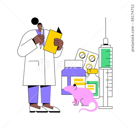 Animal testing of medicines abstract concept vector illustration. Drug test, laboratory rabbit, lab experiment, scientific medical research, disease treatment, analysis abstract metaphor. Animal testing of medicines abstract concept vector illustration. Drug test, laboratory rabbit, lab experiment, scientific medical research, disease treatment, analysis abstract metaphor. 89174752