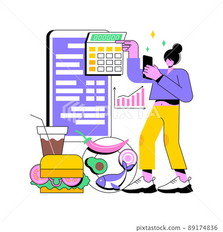 Weight watchers freestyle abstract concept vector illustration. Point counting system, foods clock, weight-loss diet, calories, saturated fat, online program, healthy recipes abstract metaphor. Weight watchers freestyle abstract concept vector illustration. Point counting system, foods clock, weight-loss diet, calories, saturated fat, online program, healthy recipes abstract metaphor. 89174836