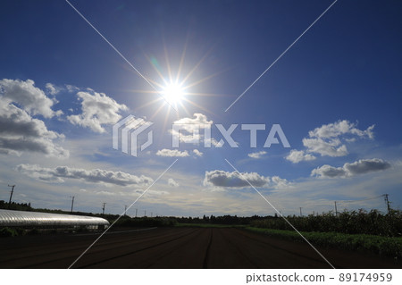 藍天白雲田園風光 藍天白雲田園風光 89174959