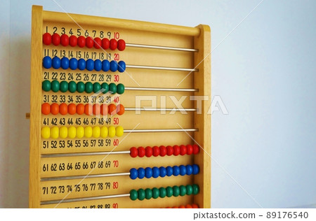 Arithmetic, addition, colorful abacus 89176540