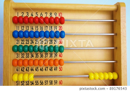 Arithmetic, addition, colorful abacus Arithmetic, addition, colorful abacus 89176543