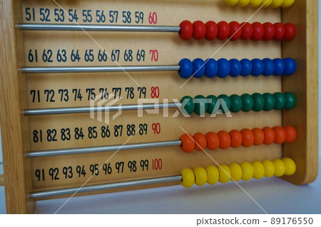 Arithmetic, addition, colorful abacus Arithmetic, addition, colorful abacus 89176550