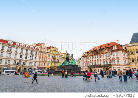 Prague Old Town Square Jan Hus Monument * Partially soft focus 89177028