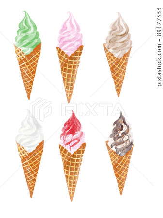 Soft serve watercolor 89177533