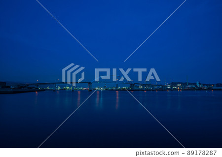 Shunan Factory at dusk Night view Night glitter 89178287