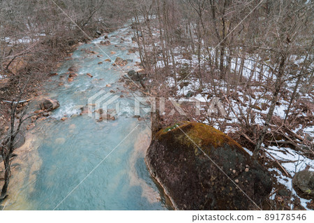 Muddy river in winter (Zao Town, Miyagi Prefecture) Muddy river in winter (Zao Town, Miyagi Prefecture) 89178546