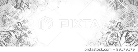 少女漫畫閃光玫瑰背景筆劃黑白插圖 少女漫畫閃光玫瑰背景筆劃黑白插圖 89179179