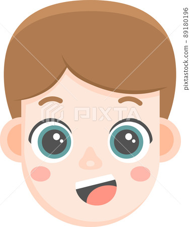 Vector illustration with face of a boy Vector illustration with face of a boy 89180196