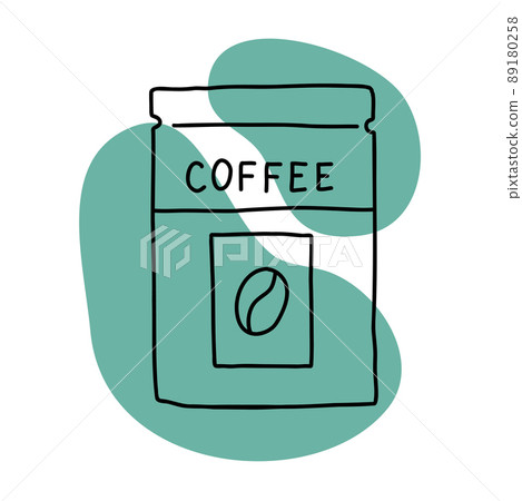 Coffee accessories icon lineart, calm simple color vector 89180258