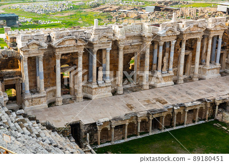 Pamukkale Amphitheater in Hierapolis, Turkey. Pamukkale Amphitheater in Hierapolis, Turkey. 89180451