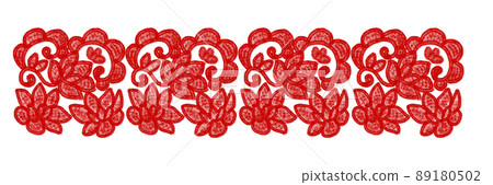 刺繡蕾絲紅 刺繡蕾絲紅 89180502