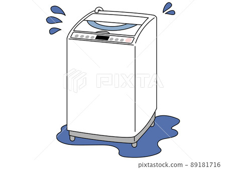 Vertical washing machine that leaked water 89181716