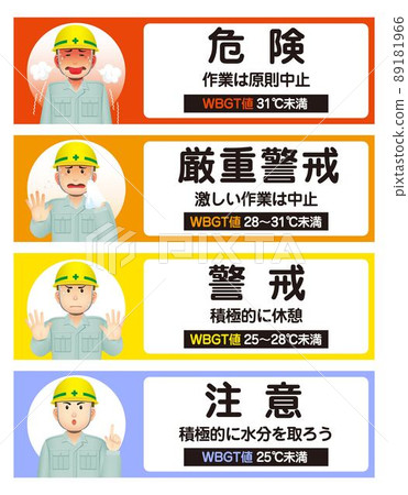 中暑注意設定工作熱指數WBGT值 89181966