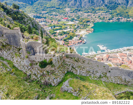 Montenegro. Bay of Kotor, Gulf of Kotor, Boka Kotorska and walled old city. Fortifications of Kotor is on UNESCO World Heritage List since 1979 Montenegro. Bay of Kotor, Gulf of Kotor, Boka Kotorska and walled old city. Fortifications of Kotor is on UNESCO World Heritage List since 1979 89182222
