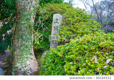 Omura City Sanjo Castle Ruins Stone Monument Omura City Sanjo Castle Ruins Stone Monument 89184322