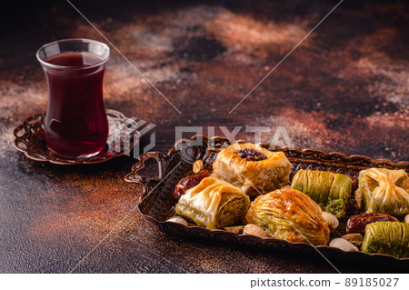 Traditional turkish, arabic sweets baklava 89185027