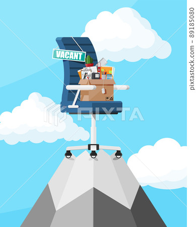 Office Chair and Sign Vacancy at Mountain Peak. Office Chair and Sign Vacancy at Mountain Peak. 89185080