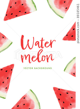 Watercolor style watermelon background illustration Watercolor style watermelon background illustration 89185461