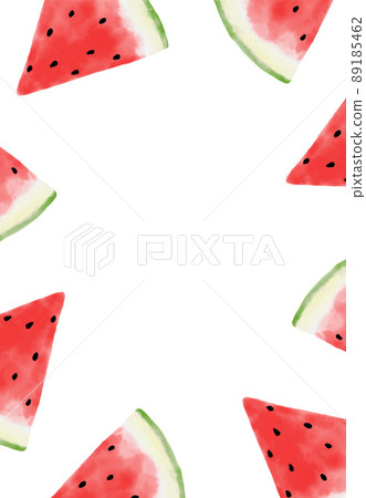 Watercolor style watermelon background illustration Watercolor style watermelon background illustration 89185462