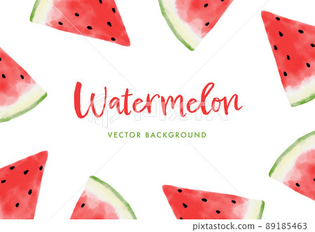 Watercolor style watermelon background illustration Watercolor style watermelon background illustration 89185463