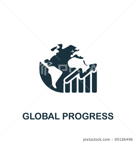 Global Progress icon. Monochrome simple Business Training icon for templates, web design and infographics Global Progress icon. Monochrome simple Business Training icon for templates, web design and infographics 89186496