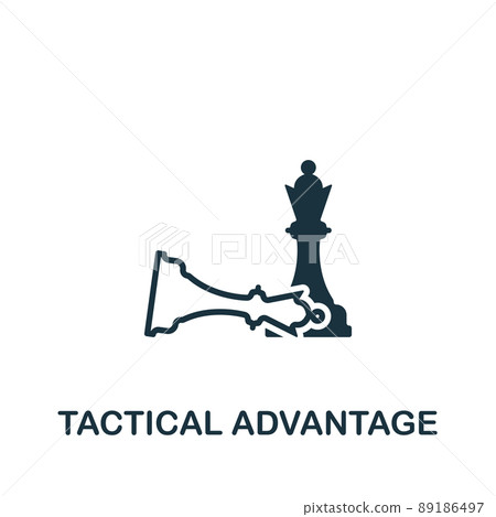 Tactical Advantage icon. Monochrome simple Business Training icon for templates, web design and infographics 89186497