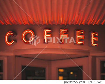 Coffee sign Neon Signage front shop cafe restaurant  89186525